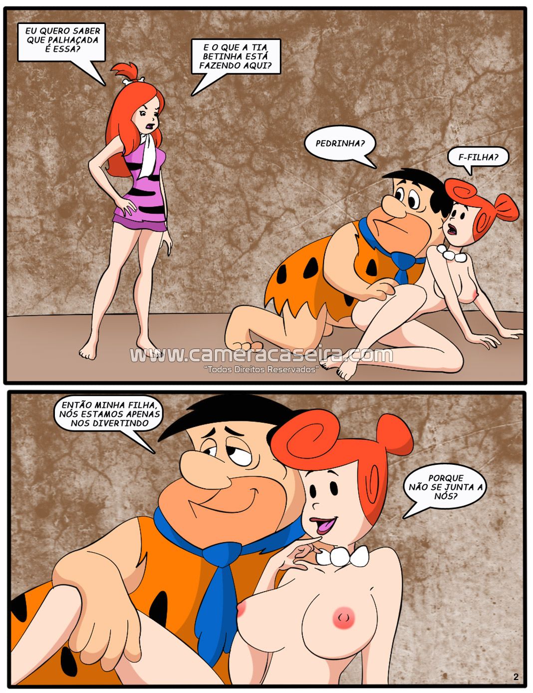 Os Flintistones: Suruba em Família (Câmera Caseira) Hentai pt-br 02