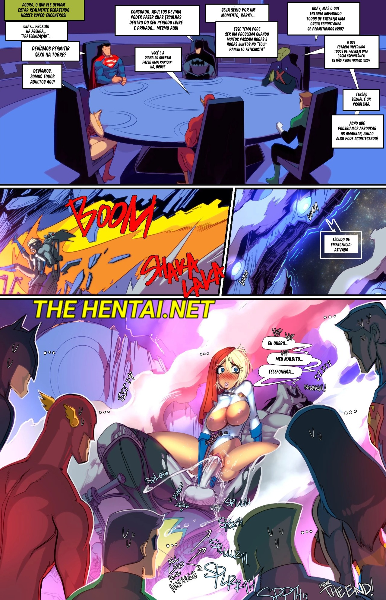 PowerGirl XXX Lobo Hentai pt-br 07