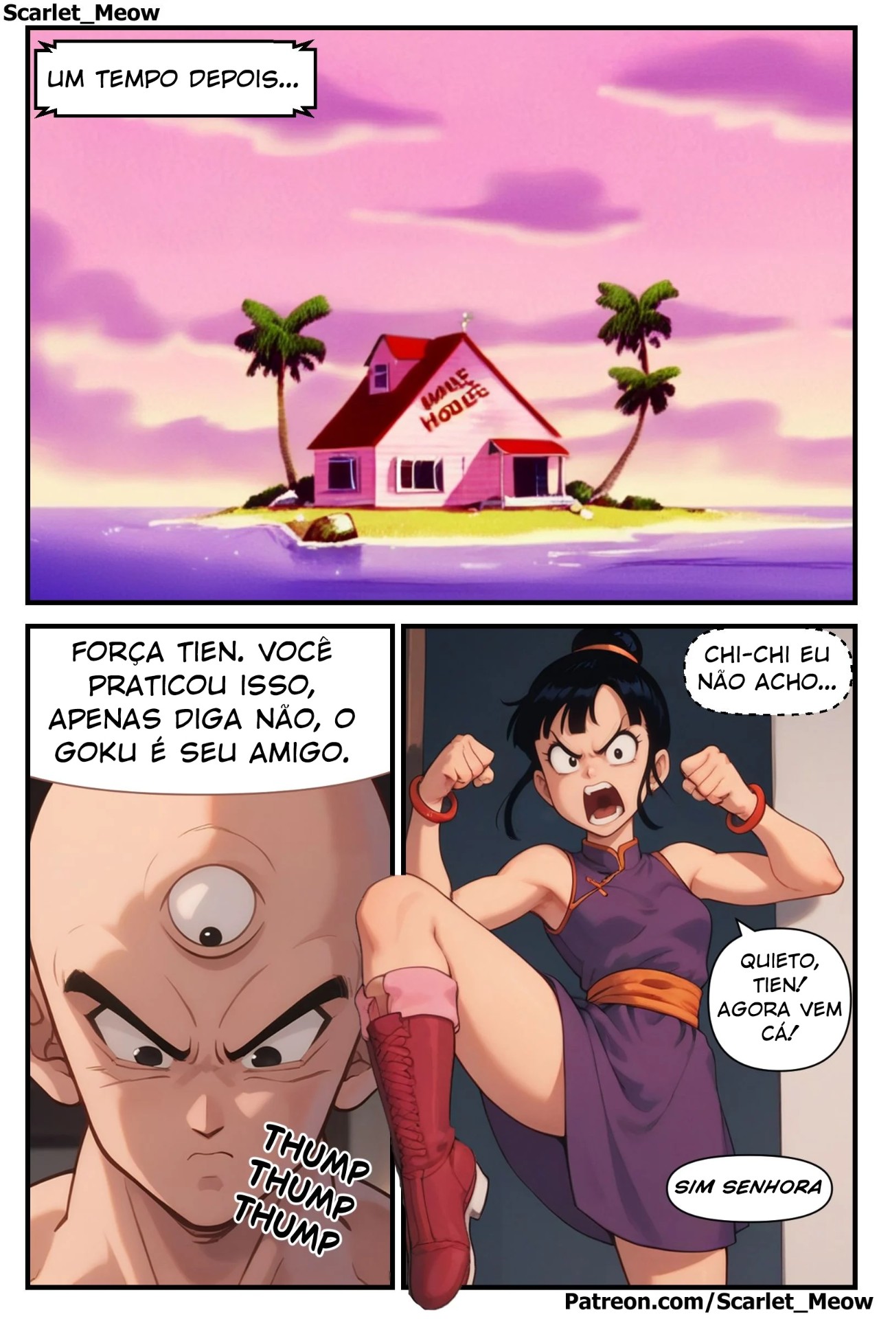 Goku's Absence Part 1: Tempting Tien Hentai pt-br 08