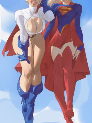 Powergirl And Supergirl Tag-team!