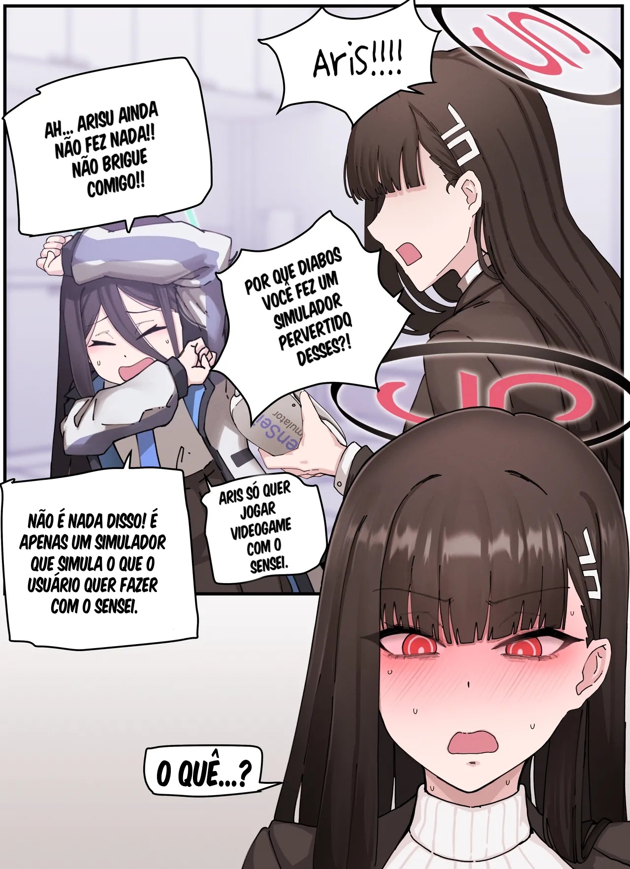 Kivotos Gravure Part 3: Sensei Simulator Hentai pt-br 09