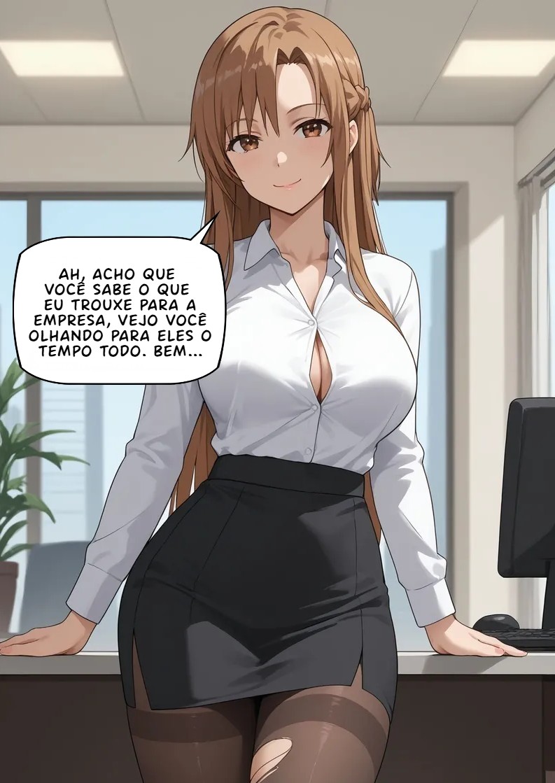 Asuna Is Your Secretary, And She Wants a Raise Hentai pt-br 02