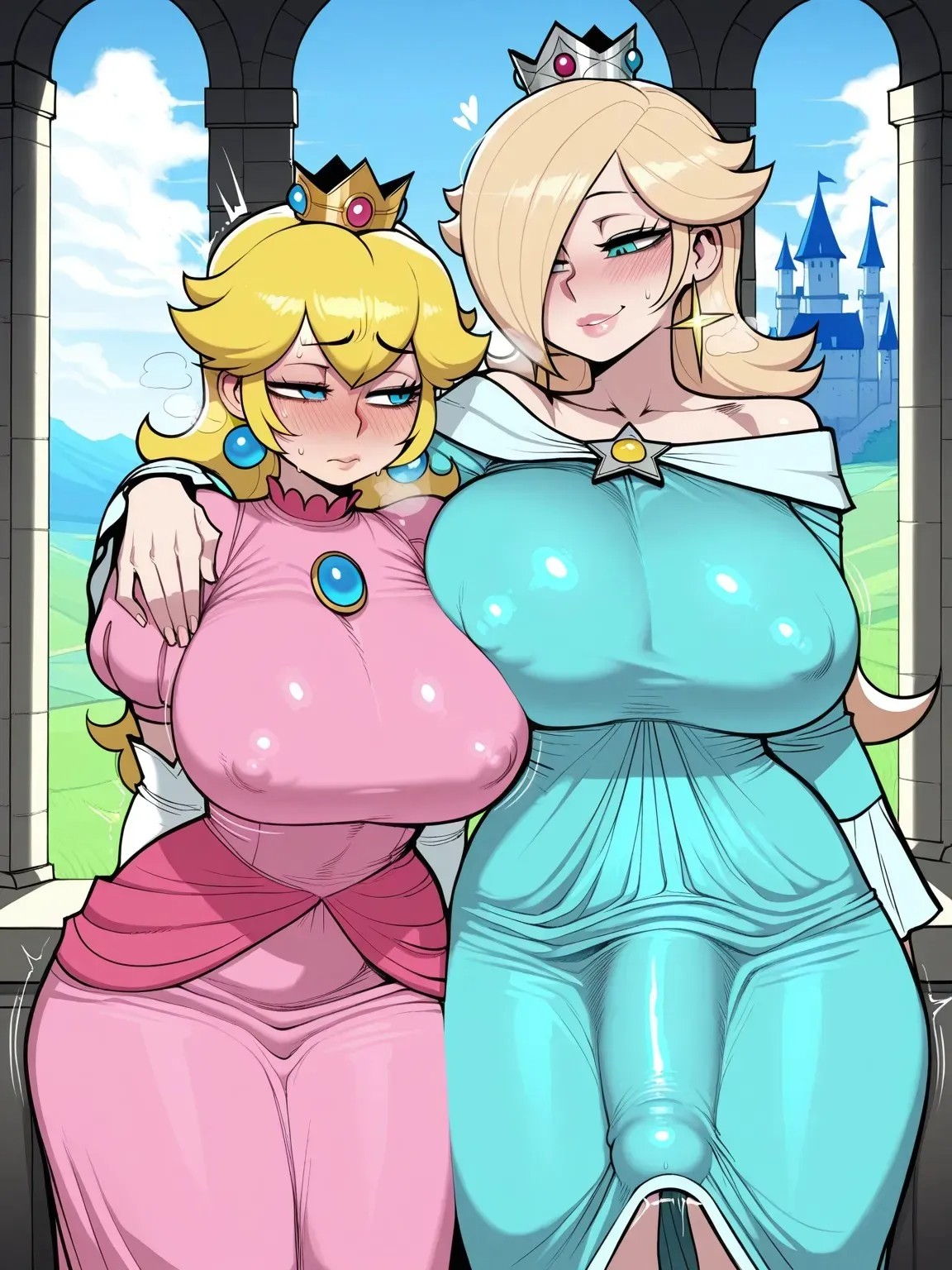 Futa Rosalina x Peach Hentai pt-br 09