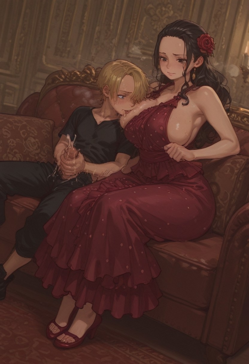 VIOLA DOUBLE HANDJOB POV: SANJI & ZORO CUMSHOTS Hentai pt-br 22