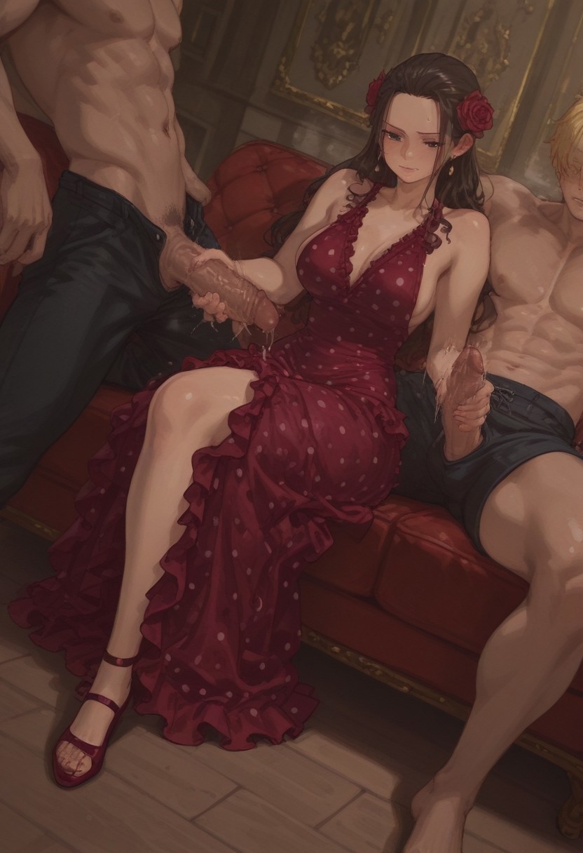 VIOLA DOUBLE HANDJOB POV: SANJI & ZORO CUMSHOTS Hentai pt-br 31