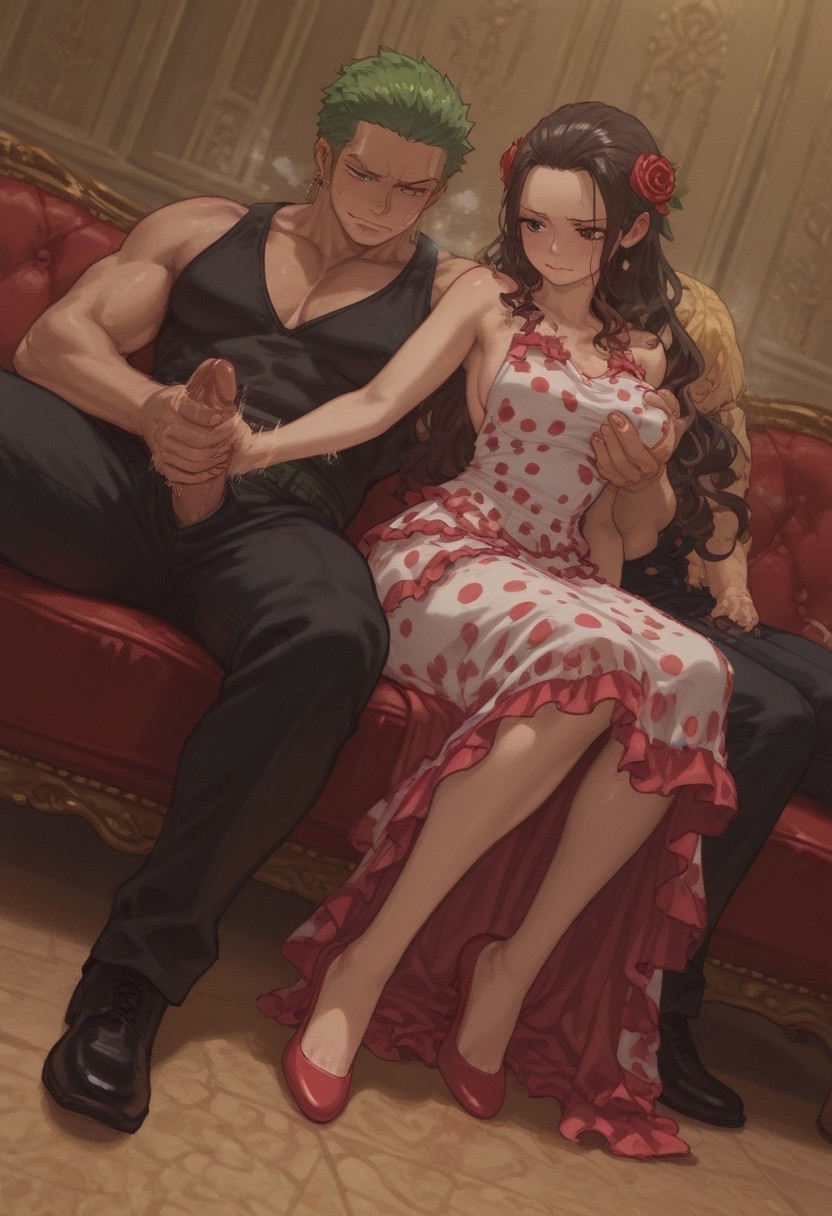 VIOLA DOUBLE HANDJOB POV: SANJI & ZORO CUMSHOTS Hentai pt-br 37