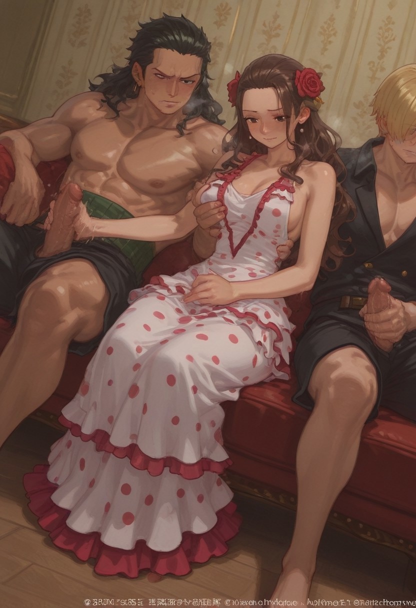 VIOLA DOUBLE HANDJOB POV: SANJI & ZORO CUMSHOTS Hentai pt-br 39