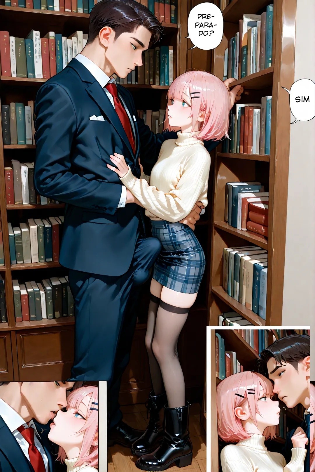 Femboy Library Hentai pt-br 10