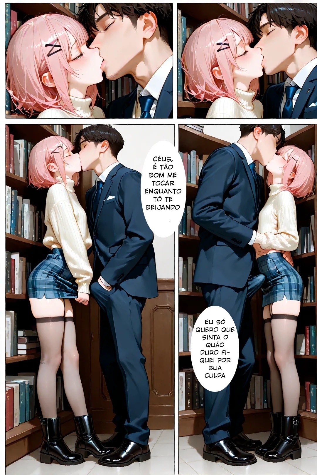 Femboy Library Hentai pt-br 14