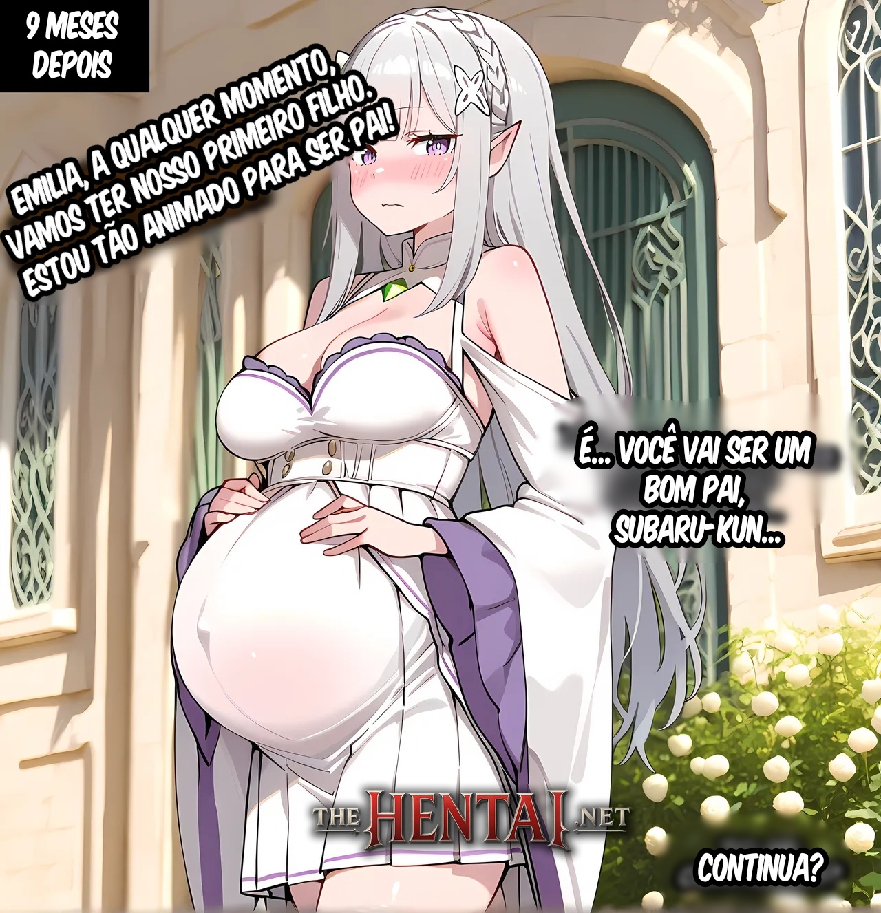Emilia Gets Sick Of Subaru Flirting With Rem So She Gets Payback Hentai pt-br 14