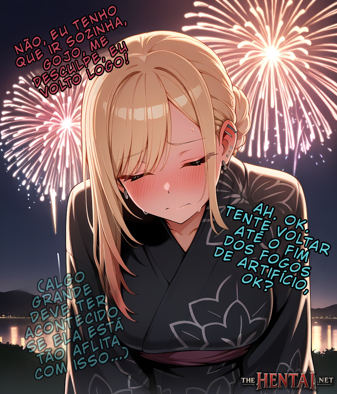 Marin Sneaks Off During Her Date With Gojo To Meet With Her Sex Friend! Hentai pt-br 04