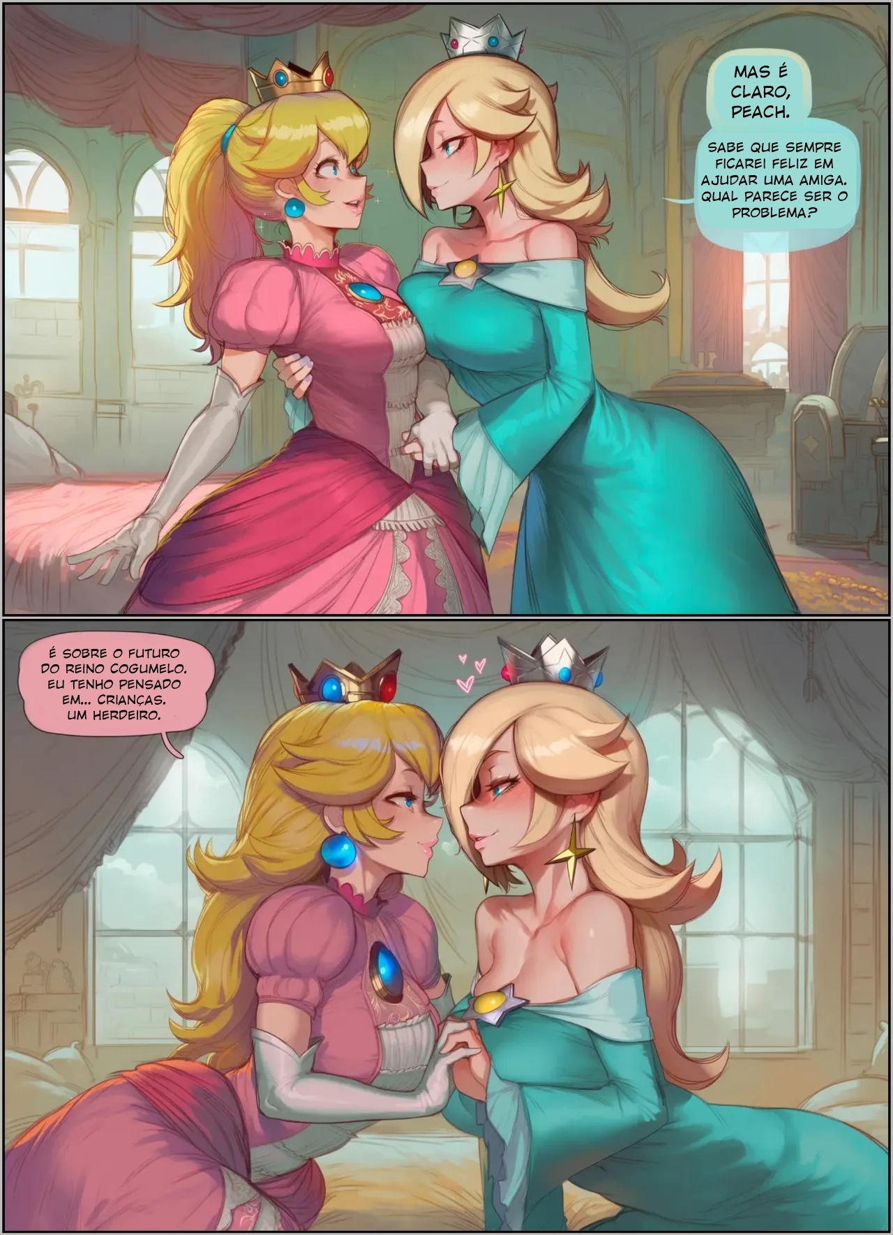 Princesses Peach And Rosalina Birth Of An Heir Hentai pt-br 02