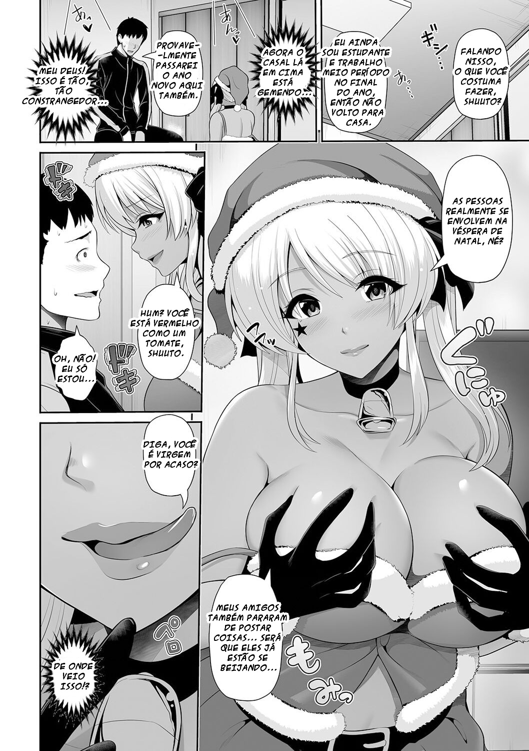 This Tanned Gyaru Only Has Eyes for You: Lewd Christmas With a Tanned Gyaru Hentai pt-br 04