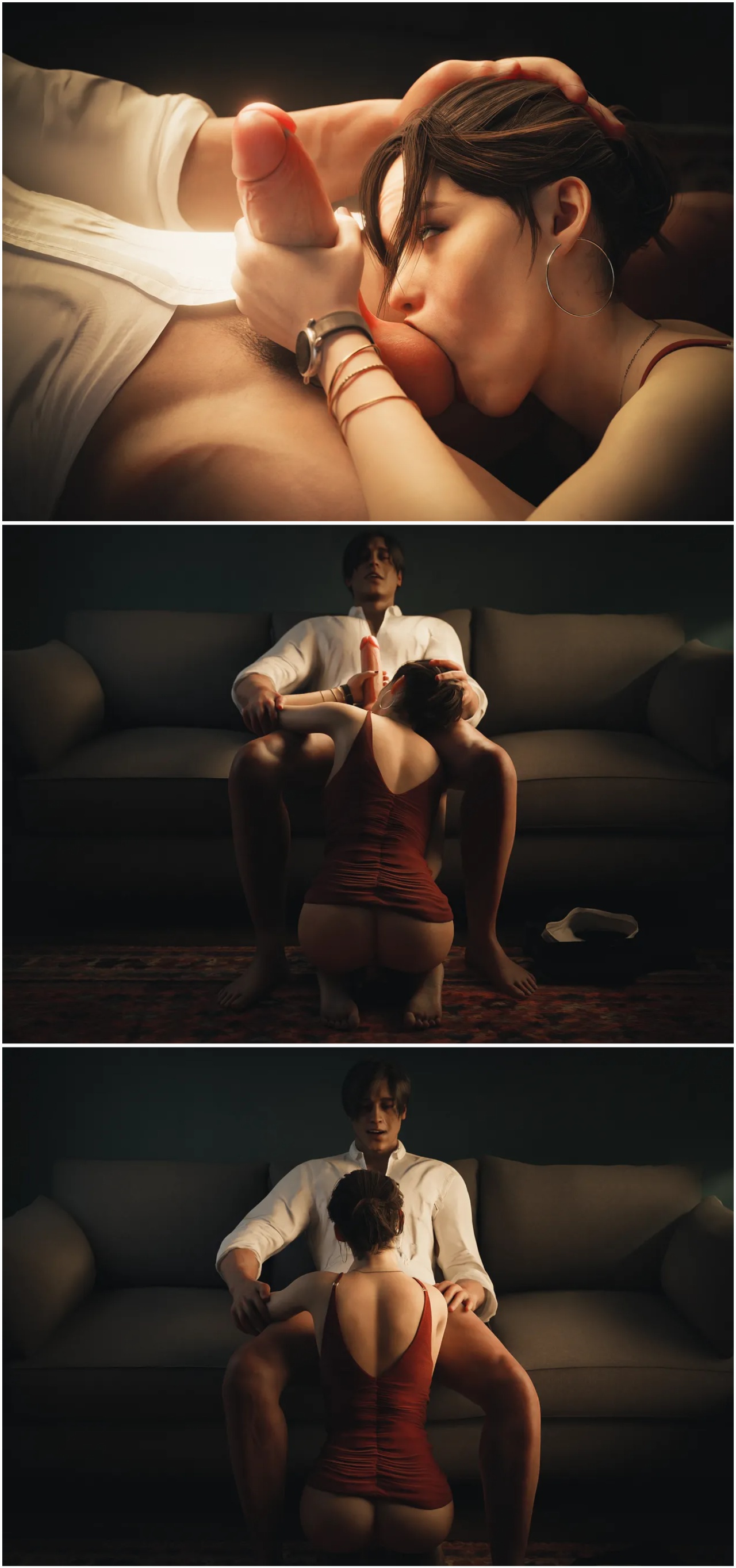 Her Dress: Claire Redfield x Leon S. Kennedy Hentai pt-br 06