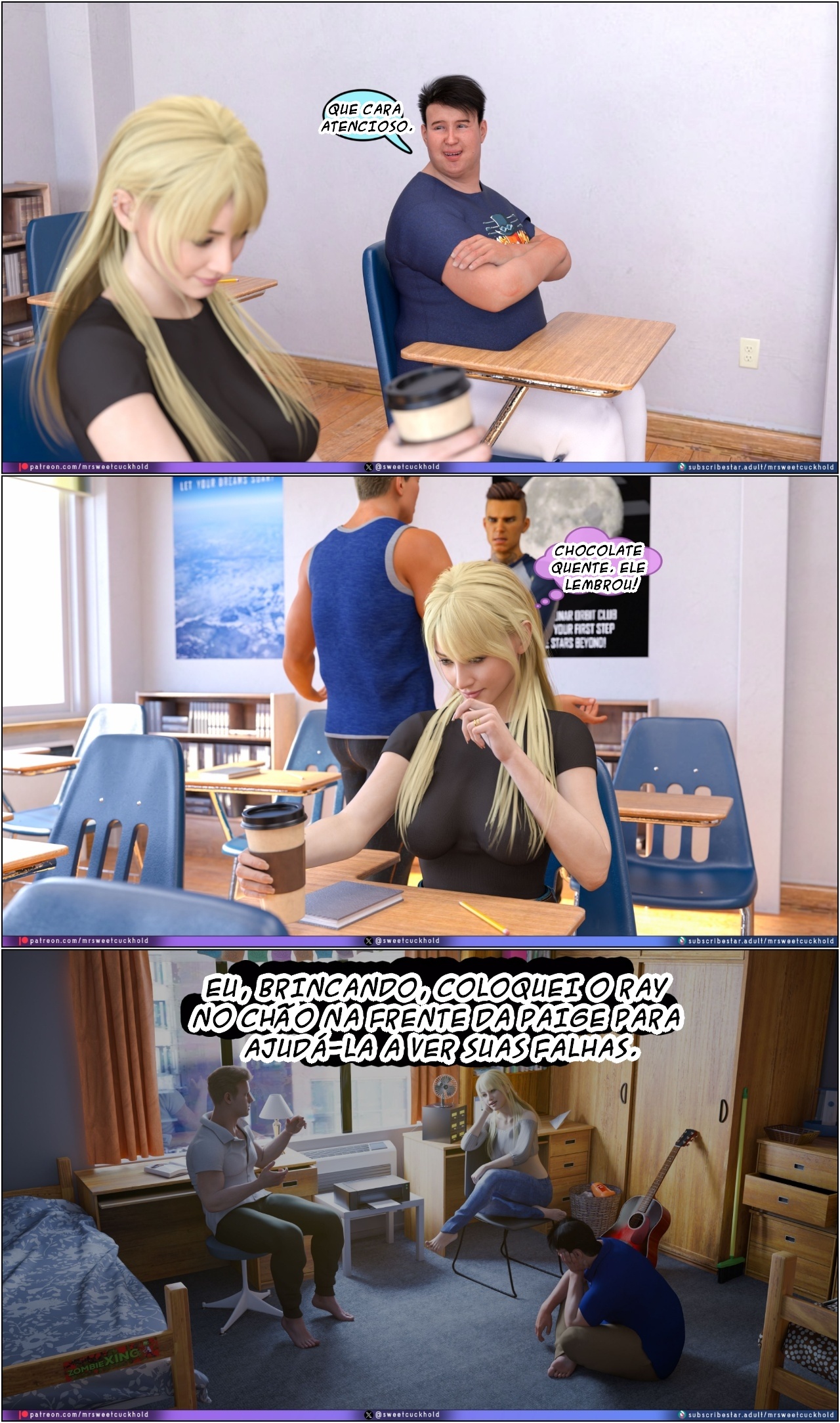 Much Bigger Than My Boyfriend Part 8: College Days Hentai pt-br 08