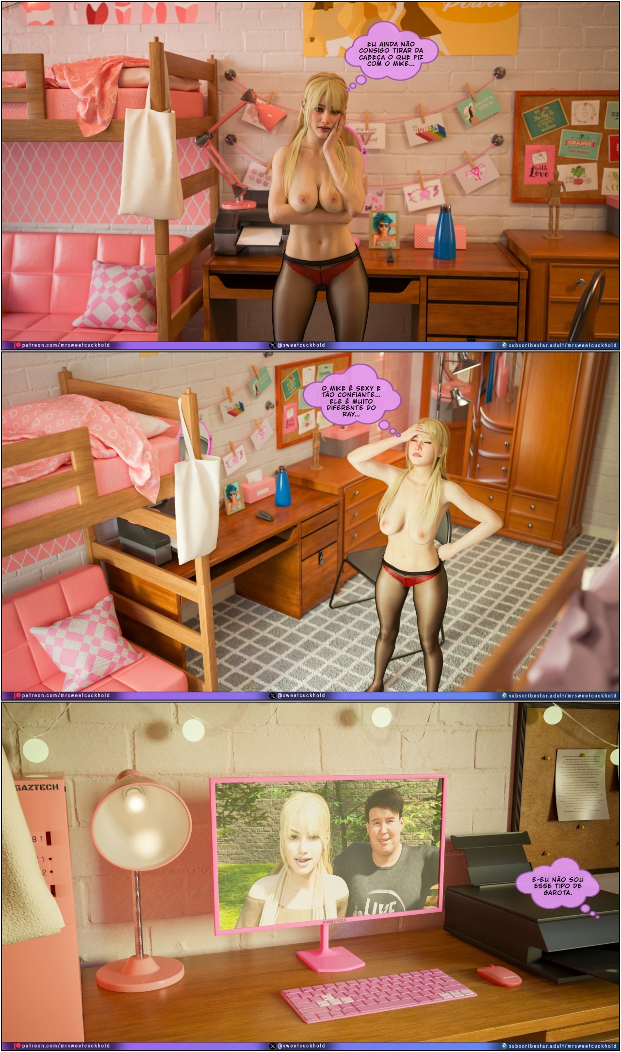 Much Bigger Than My Boyfriend Part 9: College Days Hentai pt-br 12