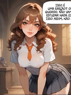Harry And Hermione Fuck Before Studying  Hentai pt-br 02