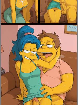 Unexpected Company: Marge x Barney Hentai pt-br 09